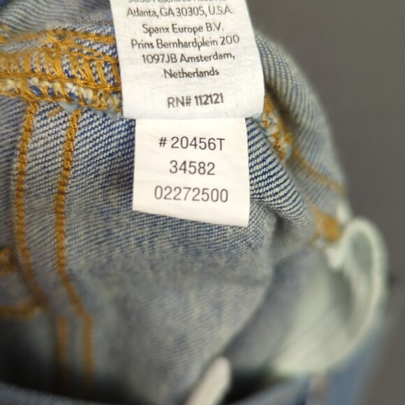 Spanx Jeans Women's XL Tall Blue EveryWear Flare Pull On Denim Wide Leg NWT - Picture 13 of 14